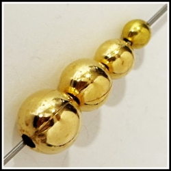 Hollow Beads: Gold (4 sizes)